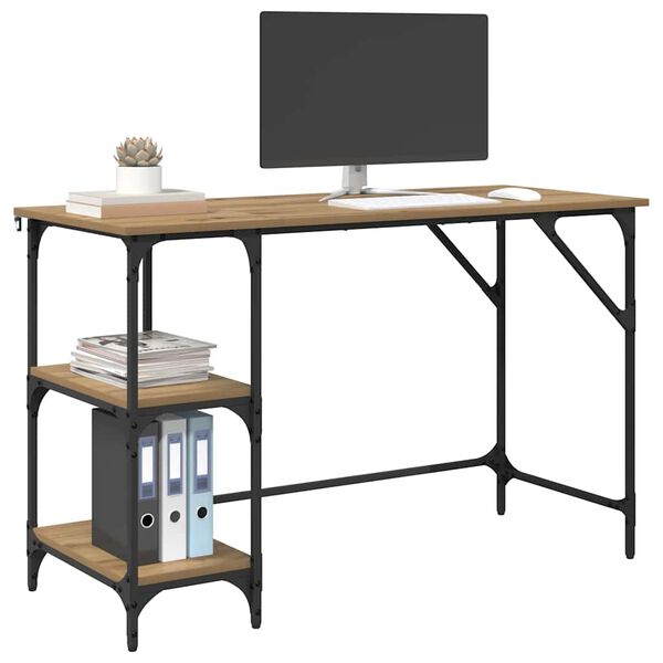 vidaXL Mesa Carvalho Artesanal 120 x 50 x 75 cm Madeira processada