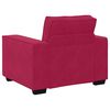 vidaXL Poltrona 60 cm veludo vermelho-tinto