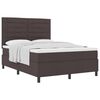 vidaXL Cama Box com colch&atilde;o Marrom Escuro 160 x 200 cm tecido