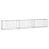 vidaXL Muro gabi&atilde;o com tampas a&ccedil;o galvanizado 300x50x50 cm