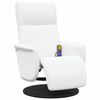 vidaXL Cadeira de Massagem Recliner Branco 71 x 90 x 105 cm