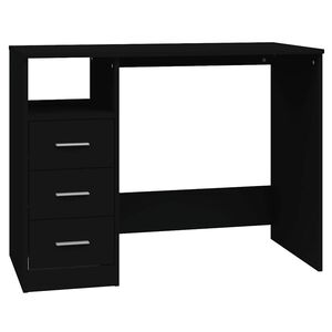 vidaXL Secret&aacute;ria c/ gavetas 102x50x76 cm derivados de madeira preto