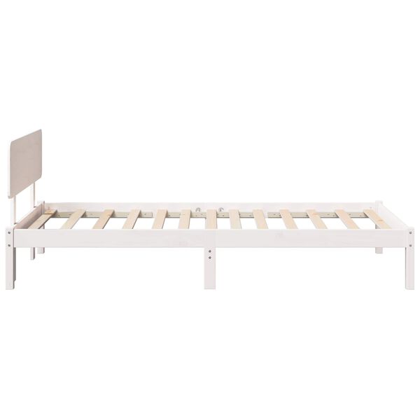 vidaXL Estrutura da Cama Branco 75 x 190 cm Madeira de Pinheiro Sólida