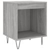 vidaXL Mesa de cabeceira 40x35x50 cm derivados de madeira cinza sonoma
