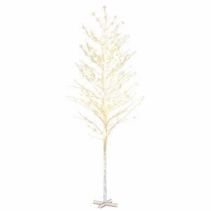 vidaXL &Aacute;rvore c/ 672 luzes LED 400 cm b&eacute;tula branco quente