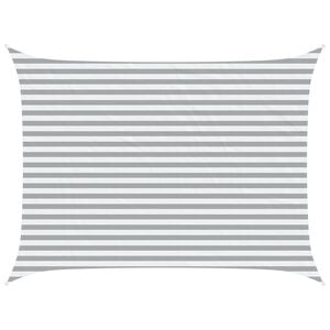 vidaXL Vela de sombra solar Cinza Claro e Branco 4 &times; 3 m