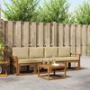 vidaXL Conjunto de Sof&aacute;s para Exterior 5 pcs Natural e Bege