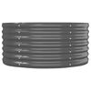 vidaXL Canteiro elevado jardim 368x80x36 a&ccedil;o galvanizado antracite