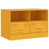 vidaXL M&oacute;vel de TV 67x39x44 cm a&ccedil;o amarelo mostarda