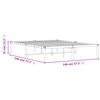 vidaXL Estrutura de cama 140x190 cm metal preto