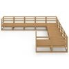 vidaXL 10 pcs conjunto lounge de jardim pinho maci&ccedil;o
