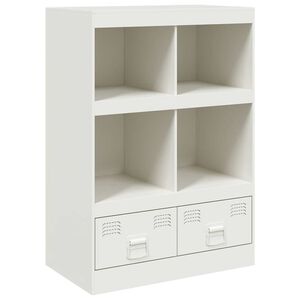 vidaXL Aparador alto 67x39x95 cm a&ccedil;o branco