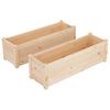 vidaXL Vasos/floreiras de jardim 2 pcs madeira de pinho maci&ccedil;a