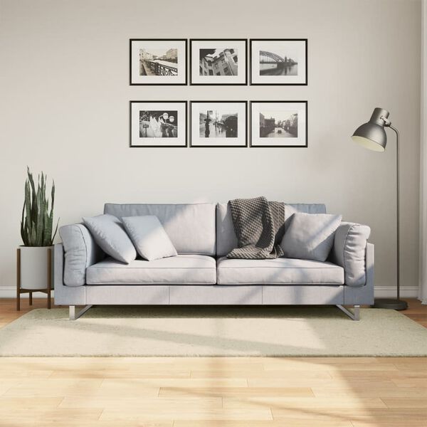 vidaXL Tapete pelo curto macio e lav&aacute;vel HUARTE 100x200 cm cor creme