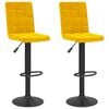 vidaXL Bancos de bar 2 pcs veludo amarelo mostarda