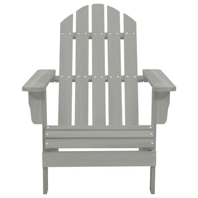 vidaXL Cadeira de jardim madeira cinzento