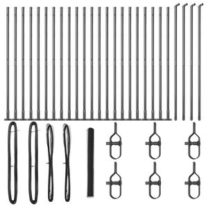 vidaXL Poste de Cerca Cinzento