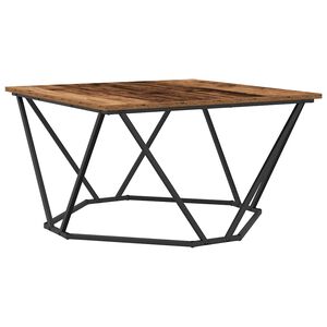 vidaXL Mesa de centro Madeira Antiga 80 x 80 x 45 cm