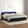 vidaXL Cama box spring c/ colch&atilde;o/LED 200x200 cm veludo preto