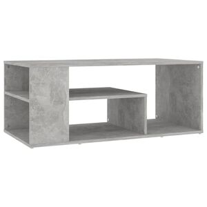 vidaXL Mesa de centro 100x50x40 cm derivados madeira cinzento cimento