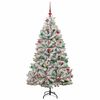 vidaXL &Aacute;rvore de Natal Artificial Verde e Branco 180 cm PVC e Metal