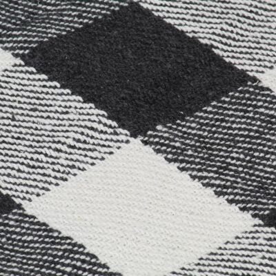 vidaXL Manta em algodão 125x150 cm xadrez antracite