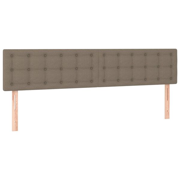 vidaXL Cabeceiras cinzento-acastanhado 160x5x78/88 cm tecido