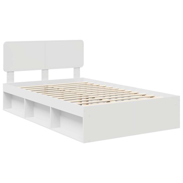 vidaXL Estrutura da Cama com cabeceira Branco 120 x 190 cm