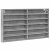 vidaXL Arm&aacute;rio vitrine 100x8,5x58cm derivados de madeira cinza cimento