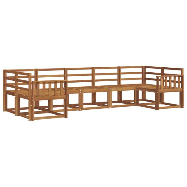 vidaXL Conjunto de Sof&aacute;s para Exterior 7 pcs Natural