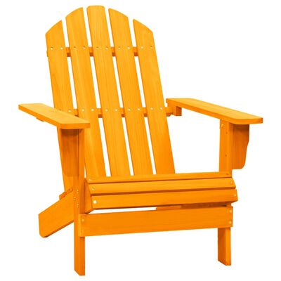 vidaXL Cadeira Adirondack para jardim abeto maciço laranja