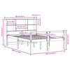 vidaXL Cama com estante sem colch&atilde;o 160x200 cm pinho maci&ccedil;o