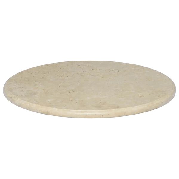 vidaXL Tampo de mesa &Oslash;60x2,5 cm m&aacute;rmore cor creme