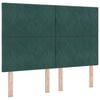 vidaXL Cama Box com cabeceira Verde Escuro 140 x 190 cm Veludo