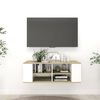 vidaXL Arm&aacute;rio de parede para TV 102x35x35 cm branco e carvalho sonoma