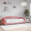vidaXL Sof&aacute;-cama 80x200 cm veludo rosa