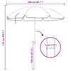 vidaXL Parasol de Praia Azul e Branco 206 x 206 x 212 cm