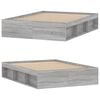 vidaXL Estrutura de cama de casal 135x190 cm cinzento sonoma