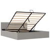 vidaXL Estrutura de cama hidr&aacute;ulica 180x200 cm tecido cinzento-claro