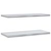 vidaXL Prateleiras de parede 2 pcs 75x30x3 cm aço inoxidável prateado
