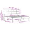 vidaXL Estrutura de Cama com Cabeceira Estofada Cinza Escuro