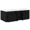 vidaXL Cama Loft com Arm&aacute;rio 3 unid. Preto Derivados de Madeira