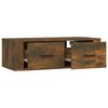 vidaXL Arm&aacute;rio TV suspenso 80x36x25 cm deriv. madeira carvalho fumado
