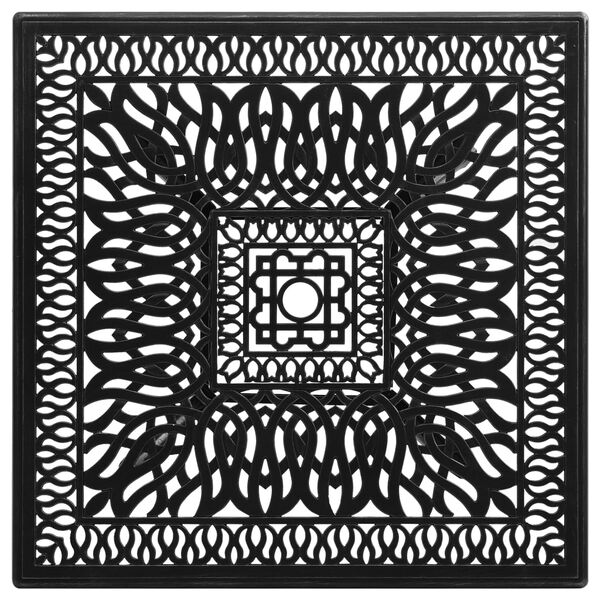 vidaXL Mesa de jardim 90x90x73 cm alumínio fundido preto