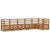 vidaXL Conjunto de Sof&aacute;s para Exterior 6 unid. Natural Poli&eacute;ster