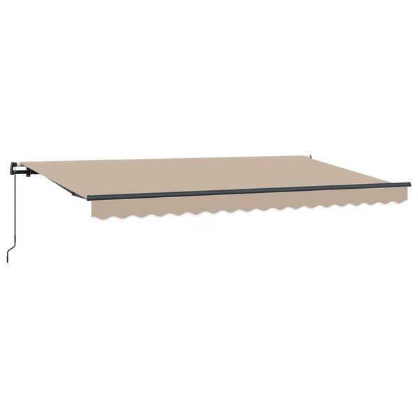 vidaXL Toldo Retr&aacute;til Manual Bege 400 x 200 cm tecido
