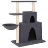 vidaXL &Aacute;rvore p/ gatos c/ postes arranhadores sisal 83 cm cinza-escuro