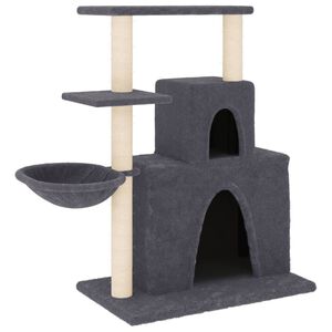 vidaXL &Aacute;rvore p/ gatos c/ postes arranhadores sisal 83 cm cinza-escuro