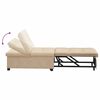 vidaXL Sof&aacute;-cama retr&aacute;til Creme 194 x 67 x 82 cm Microfibra