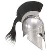 vidaXL Capacete de soldado grego r&eacute;plica LARP a&ccedil;o prateado